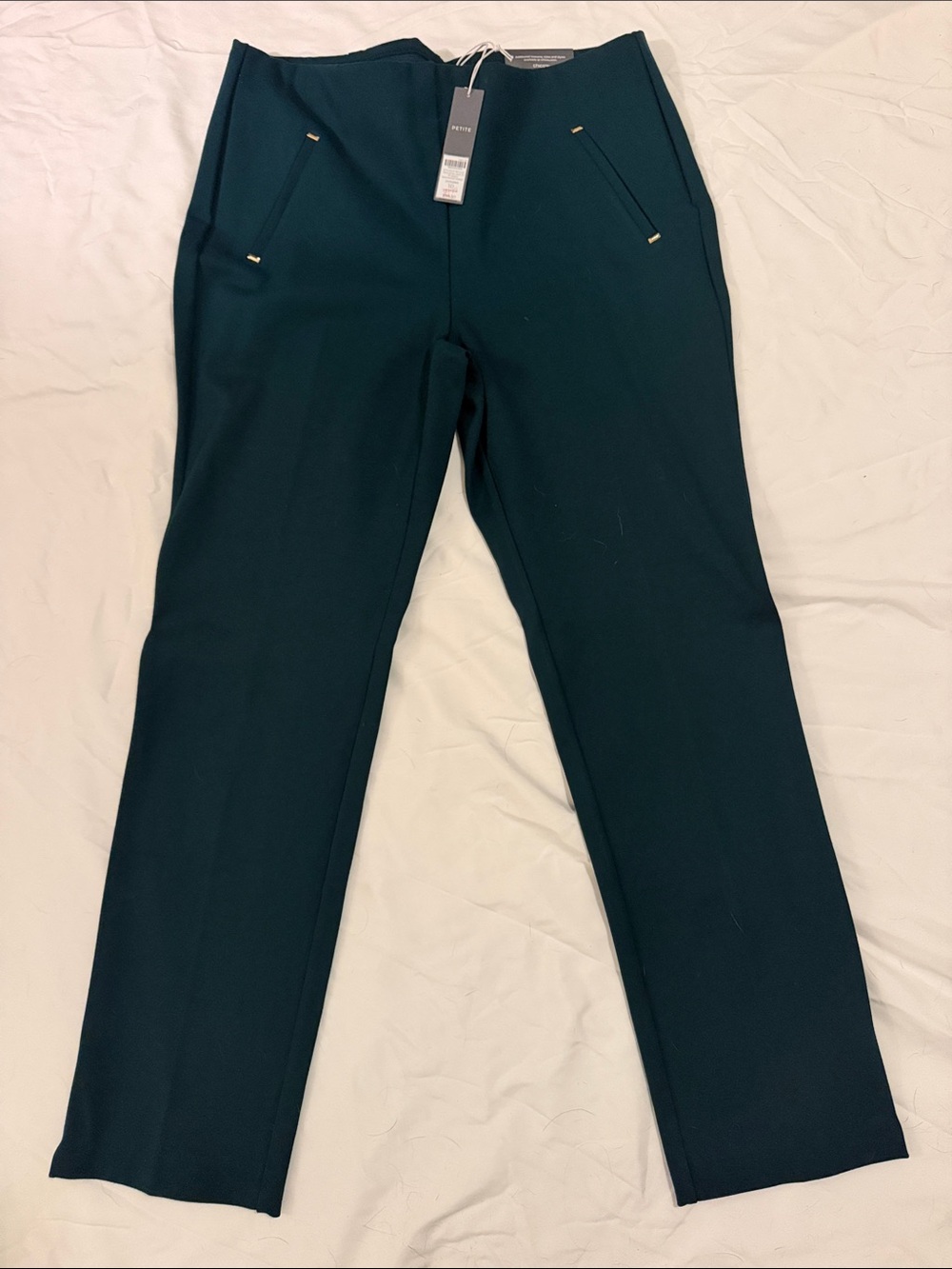 Chico's Dark Teal Straight-Leg Women's Dress Pants